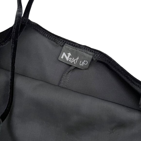 Vintage Y2K Next Up Boho Whimsygoth Velvet Maxi‎ Dress Black XS Small Bandana - Picture 7 of 11